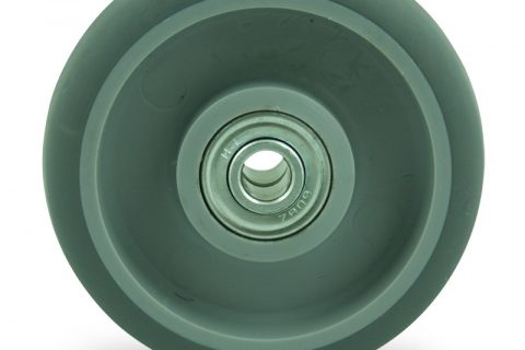 Ruota 50mm per carelli di gomma sintetica grigio,Doppi cuscinetti a sfere